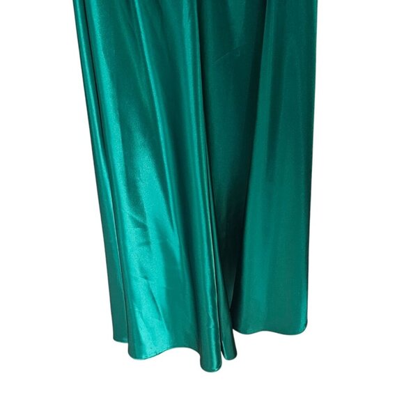 Women's - Jessica McClintock for Gunne Sax Green Satin Formal Gown, Size 7/8 - Picture 11 of 16